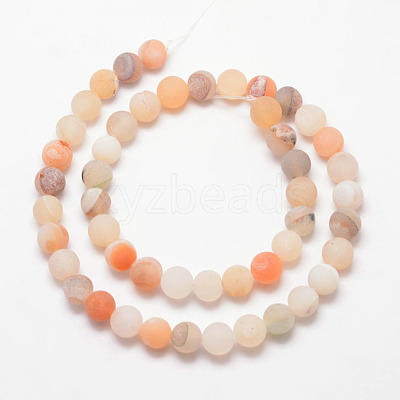 Natural Druzy Geode Agate Bead Strands X-G-K166-09-8mm-02-1