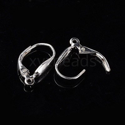 925 Sterling Silver Leverback Hoop Earrings Findings STER-A002-236-1