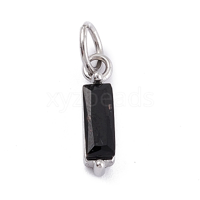 304 Stainless Steel Cubic Zirconia Pendants STAS-E487-21P-05-1
