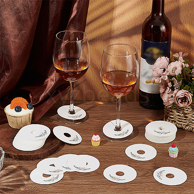 Paper Wine Glass Charms AJEW-WH0080-13C-1