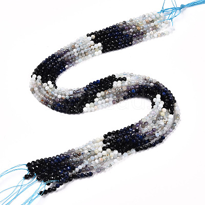 Natural & Synthetic Mixed Gemstone Beads Strands G-D080-A01-01-25-1