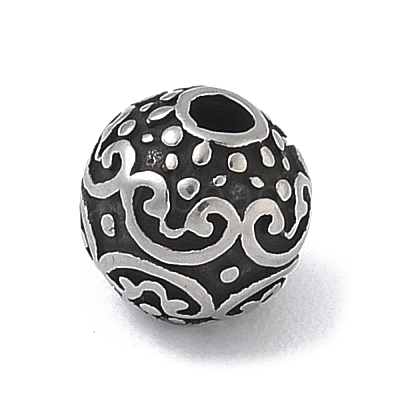 304 Stainless Steel Beads STAS-H238-08F-AS-1