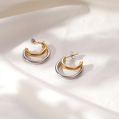 304 Stainless Steel Stud Earrings for Women DQ1821-1