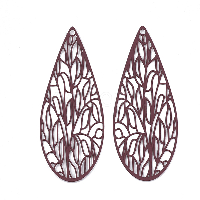 430 Stainless Steel Filigree Pendants X-STAS-S108-11C-1