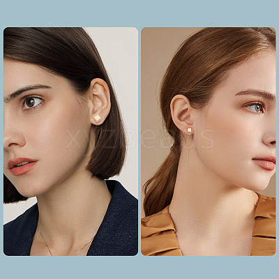 Brass Stud Earrings for Women EJEW-TA0001-67-1