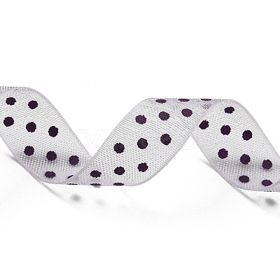 100 Yards Polka Dot Print Nylon Ribbons OCOR-G014-01E-1