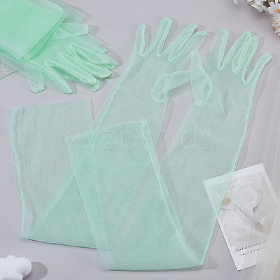 2 Pairs Tulle Gloves AJEW-ME0001-72-1