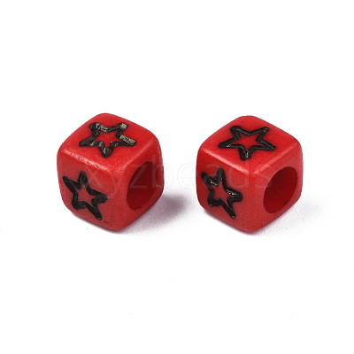 Opaque Acrylic Beads MACR-T038-17-1