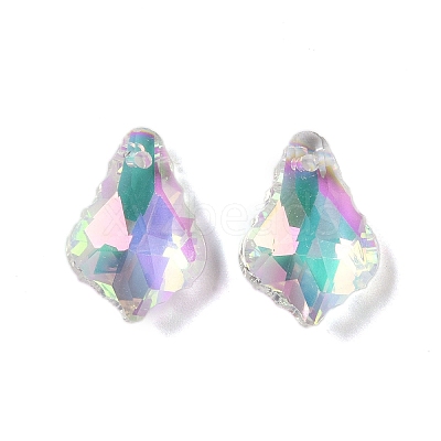 AB Color Plated Electroplate Glass Pendants EGLA-O003-06C-12-1