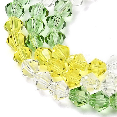 Transparent Gradient Color Glass Beads Strands GLAA-F131-01C-08-1