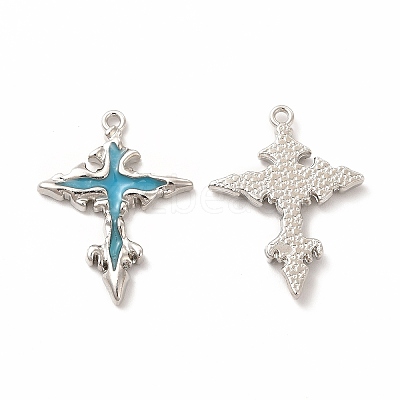 Rack Plating Alloy Enamel Pendants FIND-G051-07P-1