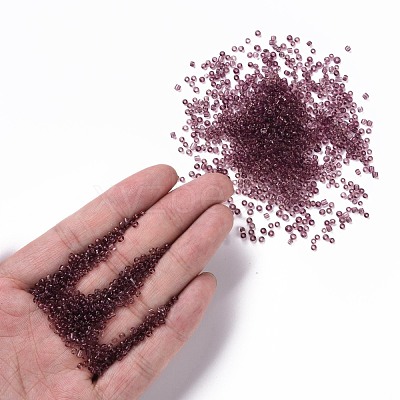 Transparent Round 12/0 Glass Seed Beads SEED-A004-2mm-16-1