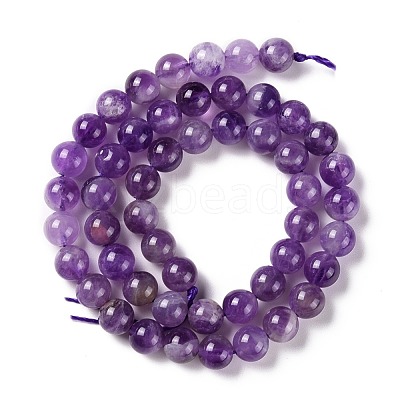 Natural Chevron Amethyst Beads Strands G-S030-7.5mm-1