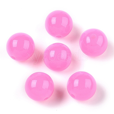 Opaque Acrylic Beads OACR-H038-09-06-1