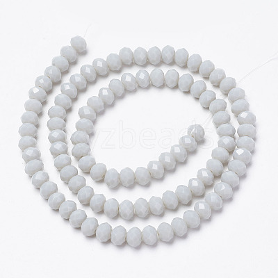 Opaque Solid Color Glass Beads Strands EGLA-A034-P6mm-D15-1