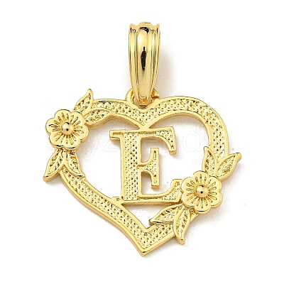 Heart Brass Pendants KK-I714-04G-E-1