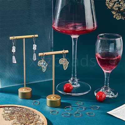 316 Stainless Steel Wine Glass Charms Rings STAS-UN0015-83B-1