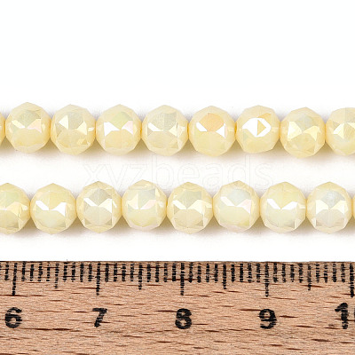 Anti-Tarnish Electroplate Glass Beads Strands X-GLAA-N010-6mm-01-1