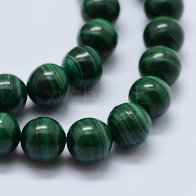 Natural Malachite Beads Strands G-F571-27AA2-6mm-1
