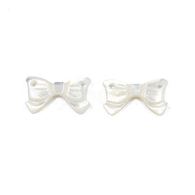 Natural White Shell Connector Charms SSHEL-N003-141-1
