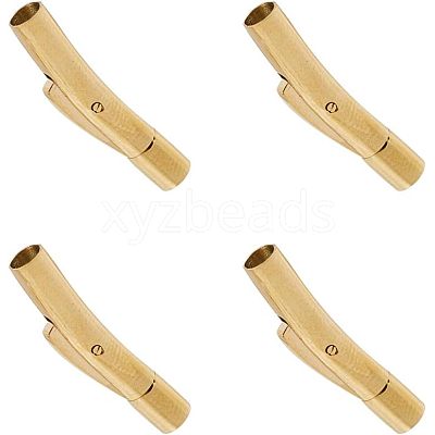 304 Stainless Steel Bayonet Clasps STAS-UN0001-87G-1