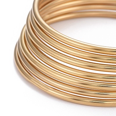7Pcs 201 Stainless Steel Plain Bangle Sets for Women X-BJEW-L664-022C-G02-1