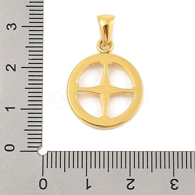 Ion Plating(IP) 304 Stainless Steel Micro Pave Cubic Zirconia Pendants STAS-D112-03G-01-1