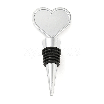 Alloy Wine Bottle Stopper Cabochon Settings AJEW-Z016-02A-P-1