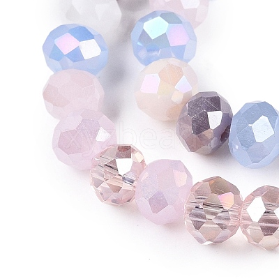 Electroplate Glass Beads Strands GLAA-T023-D16-03-1