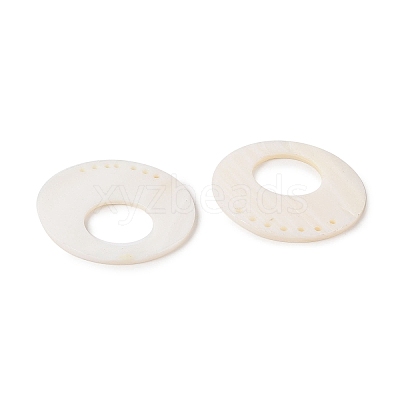 Natural Shell Connector Charms BSHE-H018-13-1