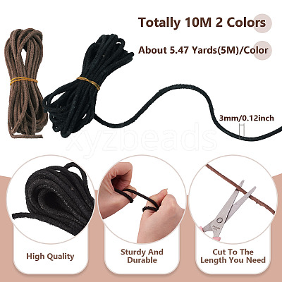 10M 2 Colors Cowhide Cord WL-TA0001-08B-1