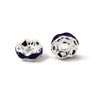 Brass Rhinestone Spacer Beads RB-A014-L6mm-05S-1