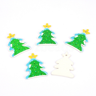 Printed Wooden Pendants WOOD-WH0104-03-1