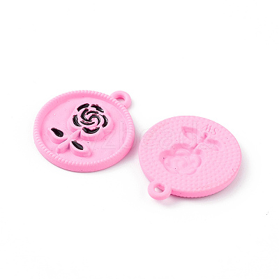 Spray Painted Alloy Pendants PALLOY-K001-23-1