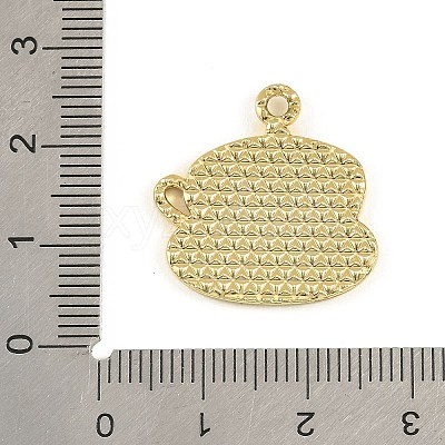Blended Coffee Alloy Enamel Pendants ENAM-B038-01G-06-1