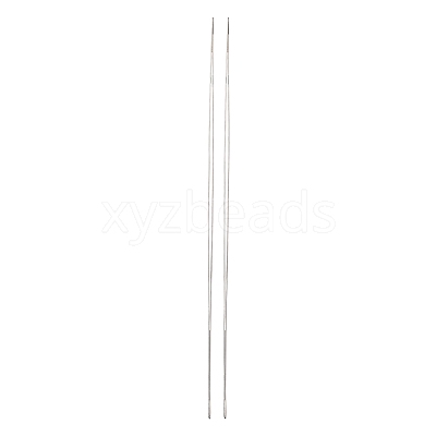 Iron Big Eye Beading Needles TOOL-R095-02-1