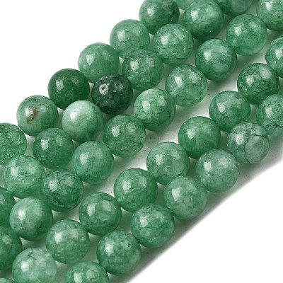 Natural Dyed White Jade Beads Strands G-M402-C03-24-1