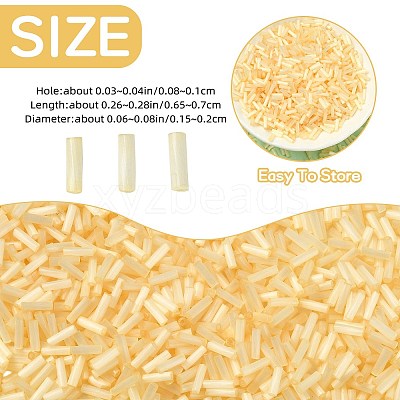 50g Glass Bugle Beads SEED-SZ0001-024G-1