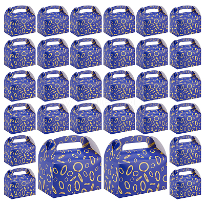 12Pcs Ring Printed Cardboard Paper Packing Boxes with Die Cut Hole Handles CON-WH0085-187-1