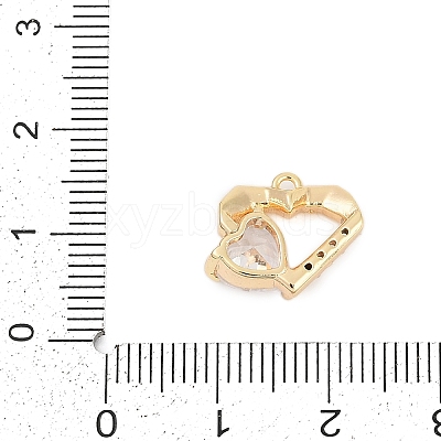 Brass Micro Pave Cubic Zirconia Charms ZIRC-P122-01C-G01-1