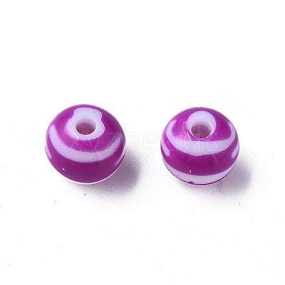 Opaque Striped Acrylic Beads LS-MACR-S373-27A-02-1