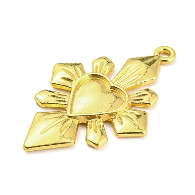 Alloy Rhinestone Settings Pendant PALLOY-H132-02G-11-1