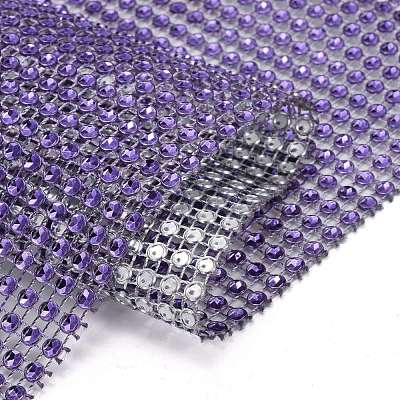 24 Rows Plastic Diamond Mesh Wrap Roll DIY-L049-05G-1