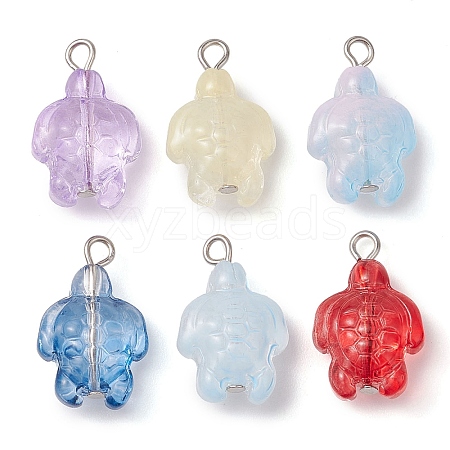 Transparent Glass Pendants PALLOY-JF02825-1