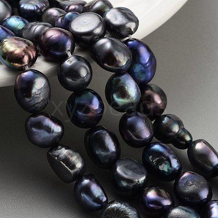 Dyed Natural Cultured Freshwater Pearl Beads Strands PEAR-P062-30D-1