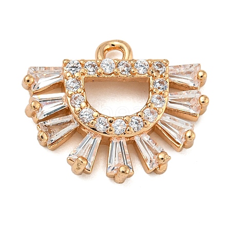 Brass Micro Pave Clear Cubic Zirconia Pendants LS-ZIRC-U003-01G-07-1