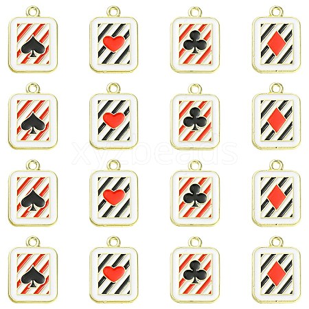 16Pcs 4 Styles Alloy Enamel Pendants ENAM-FS0001-69-1