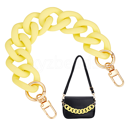 1Pc Opaque Acrylic Twisted Chain Bag Extender Chains PURS-PH0001-41B-1