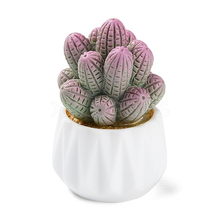 Resin Simulation Potted Cactus DJEW-F019-01D-1