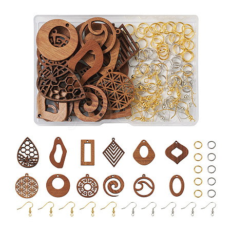 DIY Geometry Drop Earring Making Kit DIY-TA0003-79-1